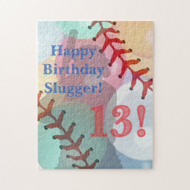 Baseball Birthday  Jigsaw Puzzle (Vertical)