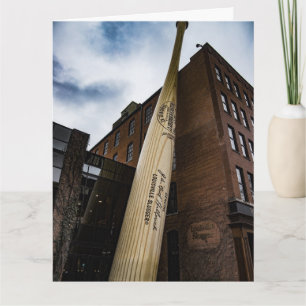 BASEBALL BIRTHDAY LOUSIVILLE GREETING CARD