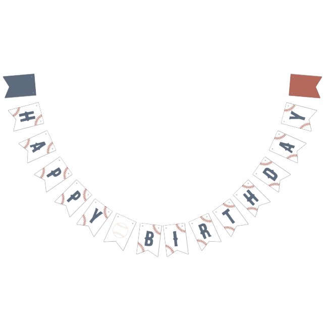 Baseball Birthday Party Bunting Flags (All)