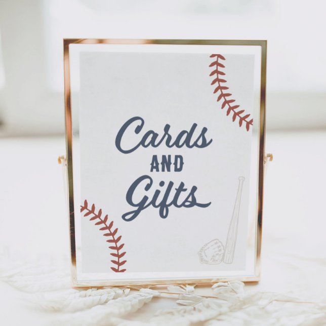 Baseball Birthday Party Cards and Gifts Poster (Creator Uploaded)