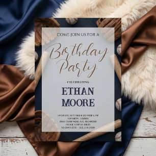 Baseball Birthday Party for Adults Invitation