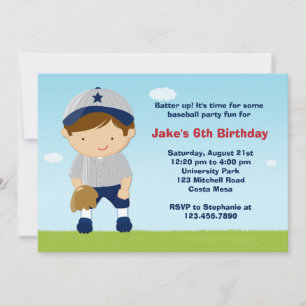 Baseball Birthday Party Invitation