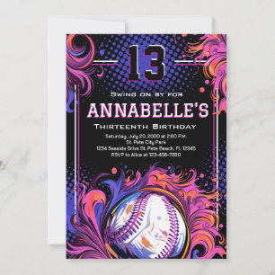 Baseball Birthday Party Invitation