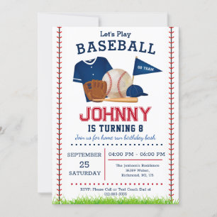 Baseball Birthday Party Invitation