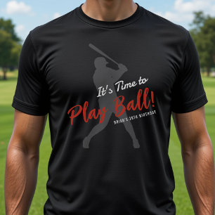 Baseball Birthday Party It's Time to Play Ball T-Shirt