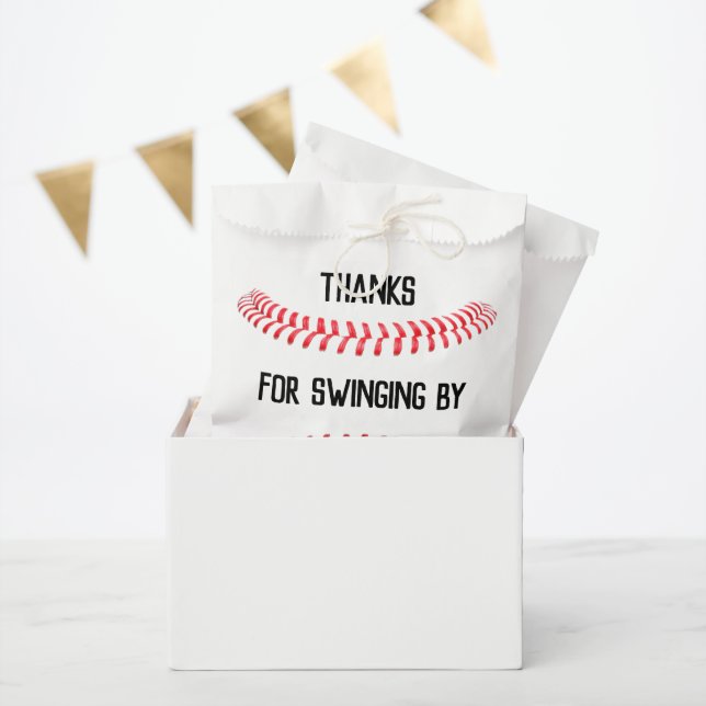 Baseball Birthday Party Personalized Thank You  Favour Bag (Party)
