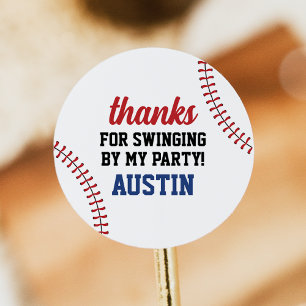 Baseball Birthday Stickers