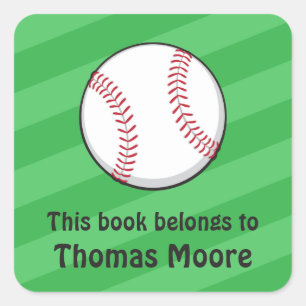 Baseball bookplate stickers/book labels