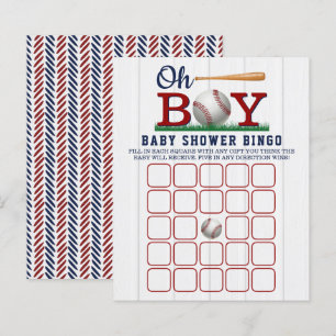 Baseball Boys Baby Shower Bingo