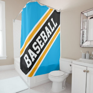 BASEBALL Bright Azure Yellow Black Racing Stripes