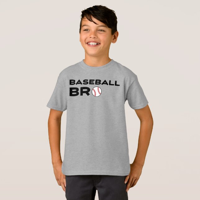 Baseball Bro Sporty Boy's T-Shirt (Front Full)
