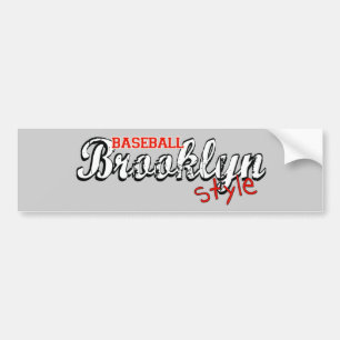 Baseball Brooklyn Style Bumper Sticker