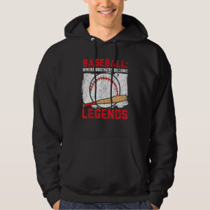 Baseball Brother Baseball Player Brotherhood Sibli Hoodie