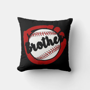 Baseball Brother for Baseball Softball Mom Throw Pillow