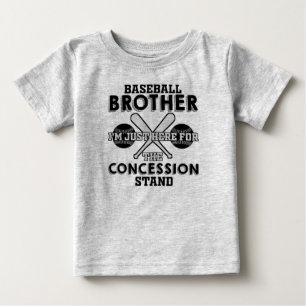 Baseball Brother I'm Just Here for the Concession Baby T-Shirt