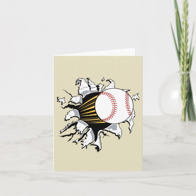 Baseball burst notecards (Front)