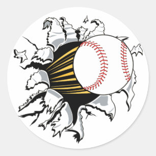Baseball burst stickers