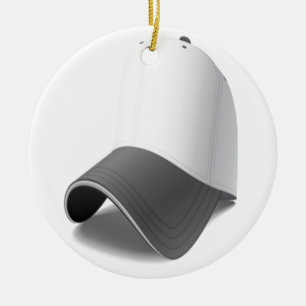 Baseball cap design ceramic ornament