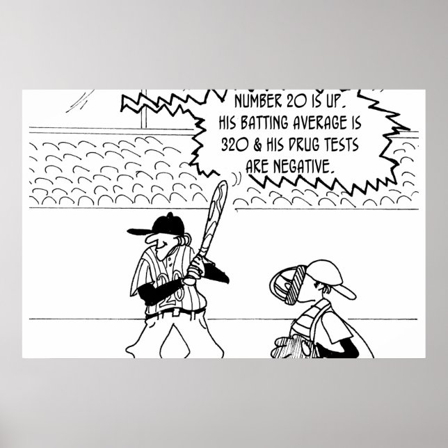 Baseball Cartoon 4879 Poster (Front)
