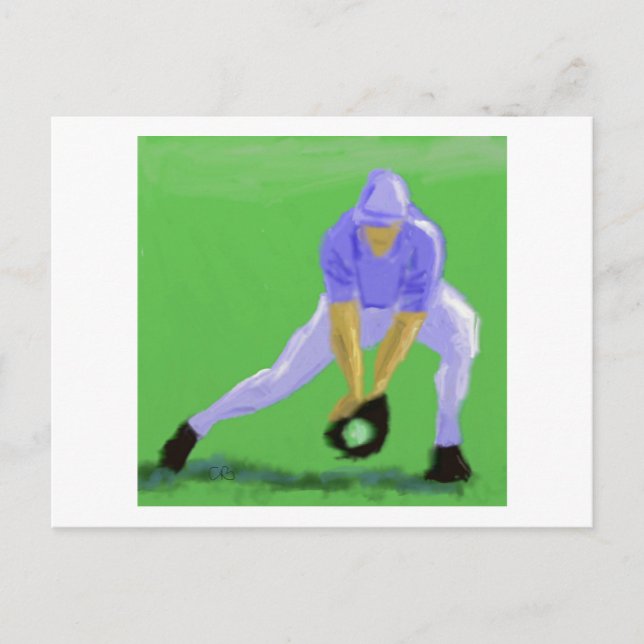 Baseball Catch Art Postcard (Front)