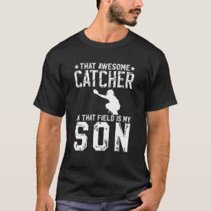 Baseball Catcher Dad Proud Baseball Catcher Father T-Shirt