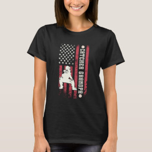 Baseball Catcher Grandpa Of A Baseball Catcher US  T-Shirt