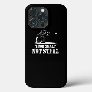 Baseball Catcher Joke - Thou Shalt Not Steal iPhone 13 Pro Case
