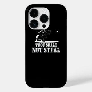 Baseball Catcher Joke - Thou Shalt Not Steal Case-Mate iPhone 14 Pro Case