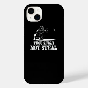 Baseball Catcher Joke - Thou Shalt Not Steal Case-Mate iPhone 14 Plus Case