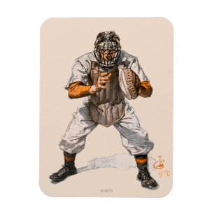 Baseball Catcher Magnet