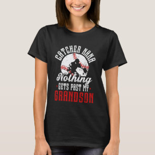 Baseball Catcher Nana Proud Nana of A Baseball Cat T-Shirt