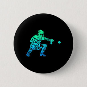 Baseball Catcher Player Youth Men Kids Boys  2 Inch Round Button