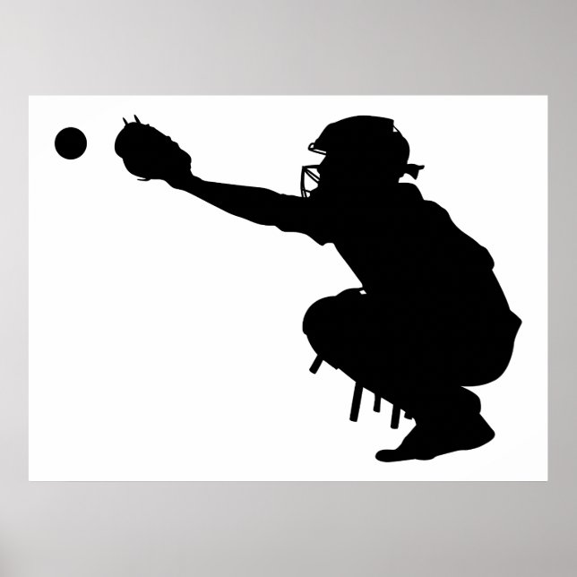 Baseball Catcher Poster (Front)