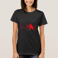 Baseball Catcher  - Red Baseball Catcher Heartbeat