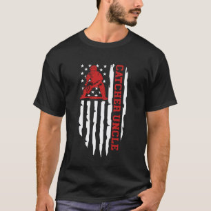 Baseball Catcher Uncle Of A Baseball Catcher US Fl T-Shirt