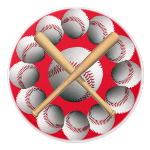 Baseball Ceramic Door Pulls