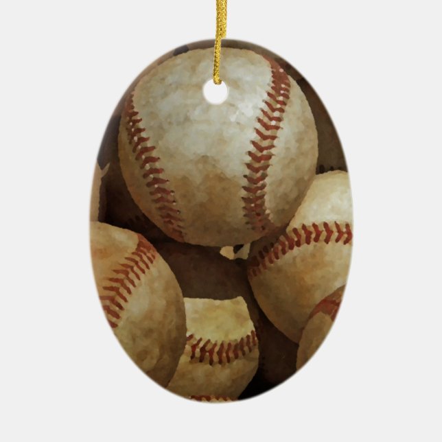 Baseball Ceramic Ornament (Front)
