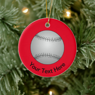Baseball Ceramic Ornament