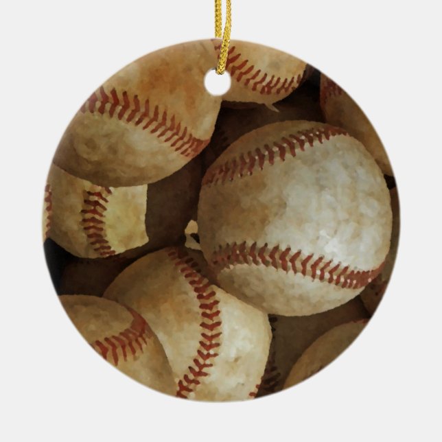 Baseball Ceramic Ornament (Front)