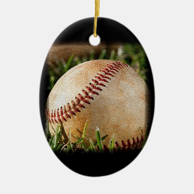 Baseball Ceramic Ornament (Front)