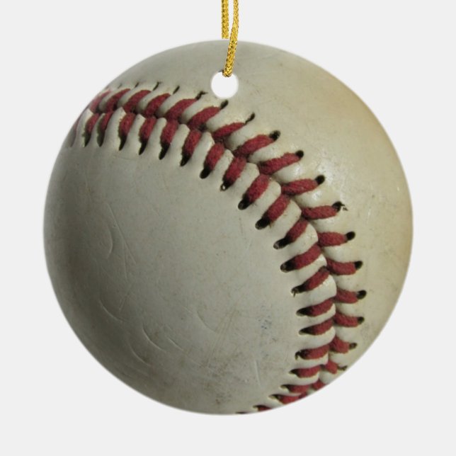 Baseball Ceramic Ornament (Front)