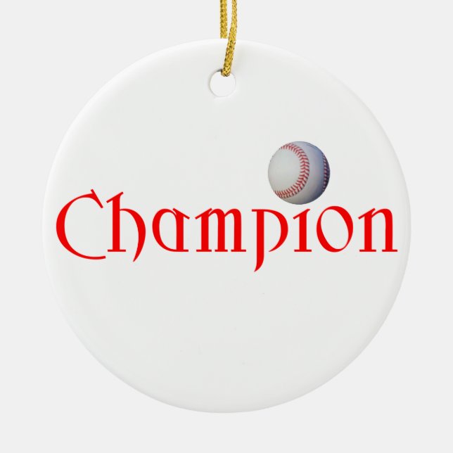 BASEBALL CHAMPION - CHRISTMAS ORNAMENT (Front)