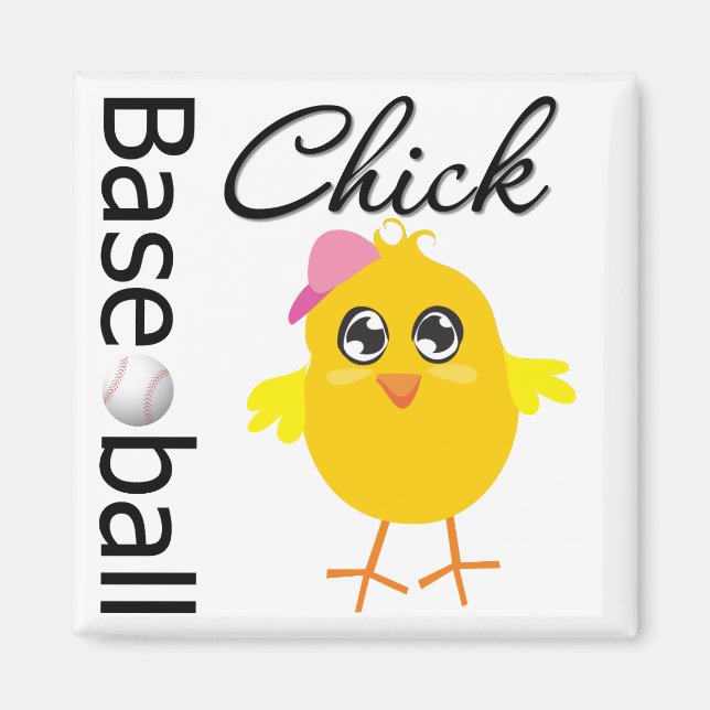 Baseball Chick Magnet (Front)