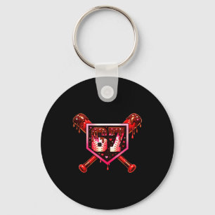 Baseball Chocolate Drip 67 Valentine Love Matching Keychain