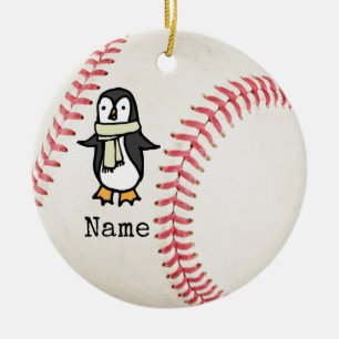 Baseball Christmas  Ceramic Ornament
