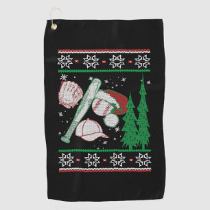 Baseball Christmas  Golf Towel