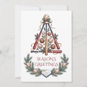 Baseball Christmas Greeting Card