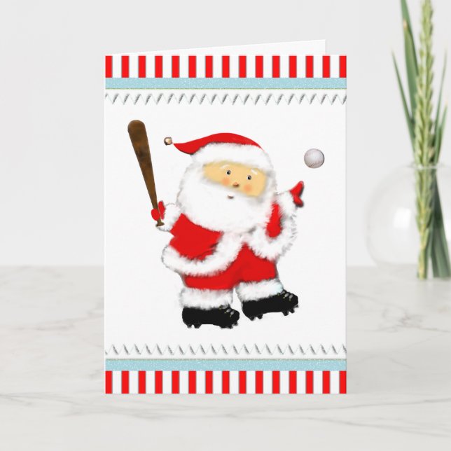 Baseball Christmas Holiday Card (Front)