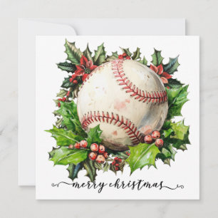 Baseball Christmas  Holiday Card