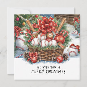 Baseball Christmas  Holiday Card